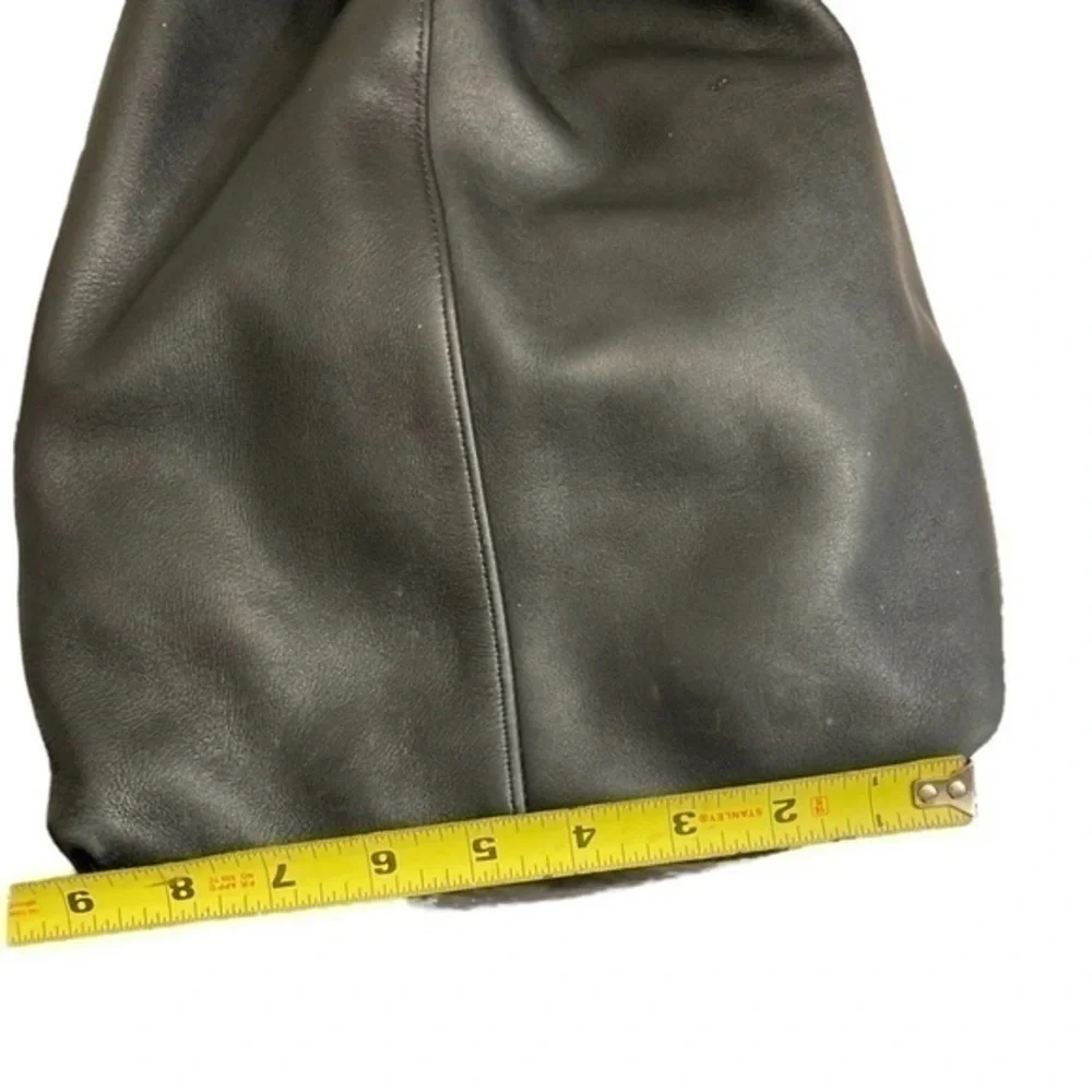 Coach vintage black leather drawstring bucket bag 9166 RARE